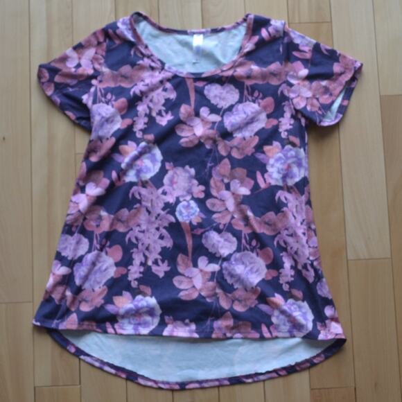 LuLaRoe Classic Tee Shirt  Size Small (Women's)  Short Sleeve Tee Blue and White - Picture 1 of 3